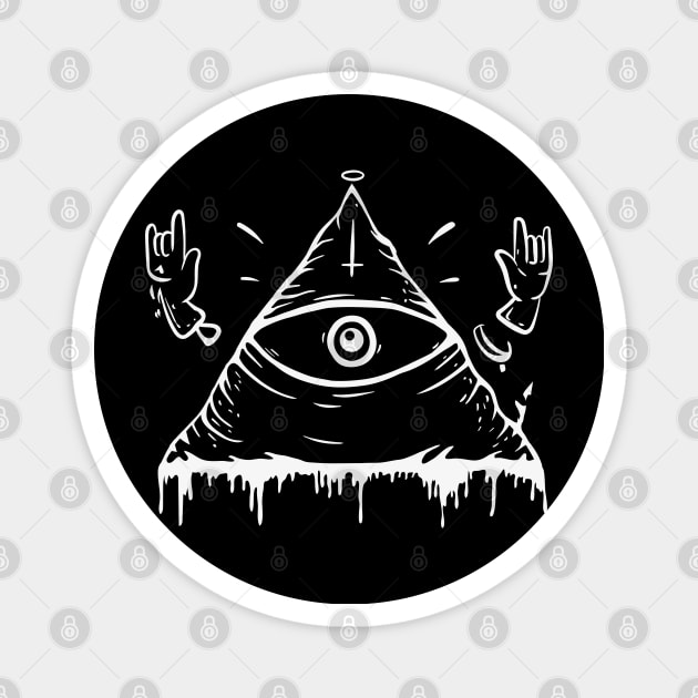 pyramid with eye Magnet by PaperHead